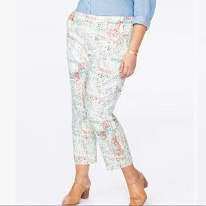 NWT NYDJ Everyday Trousers Paisley Impression Size 28W